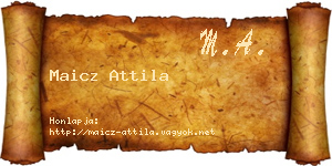Maicz Attila névjegykártya